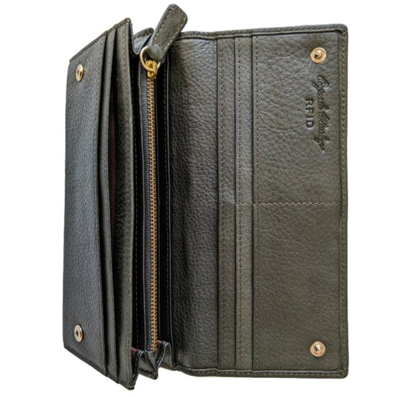 Osgoode Marley Leather Women's Long Wallet with Brass Snap New - Picture 9 of 13